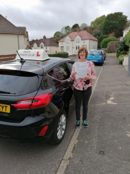 Wendy Waller from Darvel passed her driving test at Cumnock Driving Test Centre with only THREE driving faults! Wendy had a tough time with COVID restrictions seriously interrupting her learning. Despite this, Wendy remained positive and kept taking lessons whenever it was possible. This determination and positive attitude helped Wendy achieve her goal of a full driving licence and impressed her d