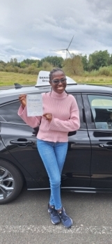 Oluwatoyn Owoseye from Kilmarnock passed her driving test at Irvine Driving Test Centre with only THREE DRIVING FAULTS!After taking the time and effort to work on her driving until she had fully reached driving test standard, Oluwatoyn2s confidence was high, ensuring she was prepared and ready to take on the driving test.An outstanding result to be proud of.